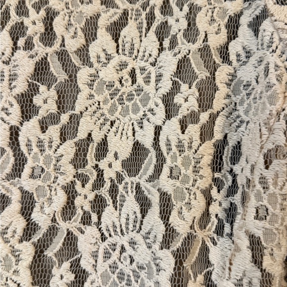 Ivory / Cream Lace Zip-Front Jacket | Y2K Romantic Boho Festival - Picture 6 of 12